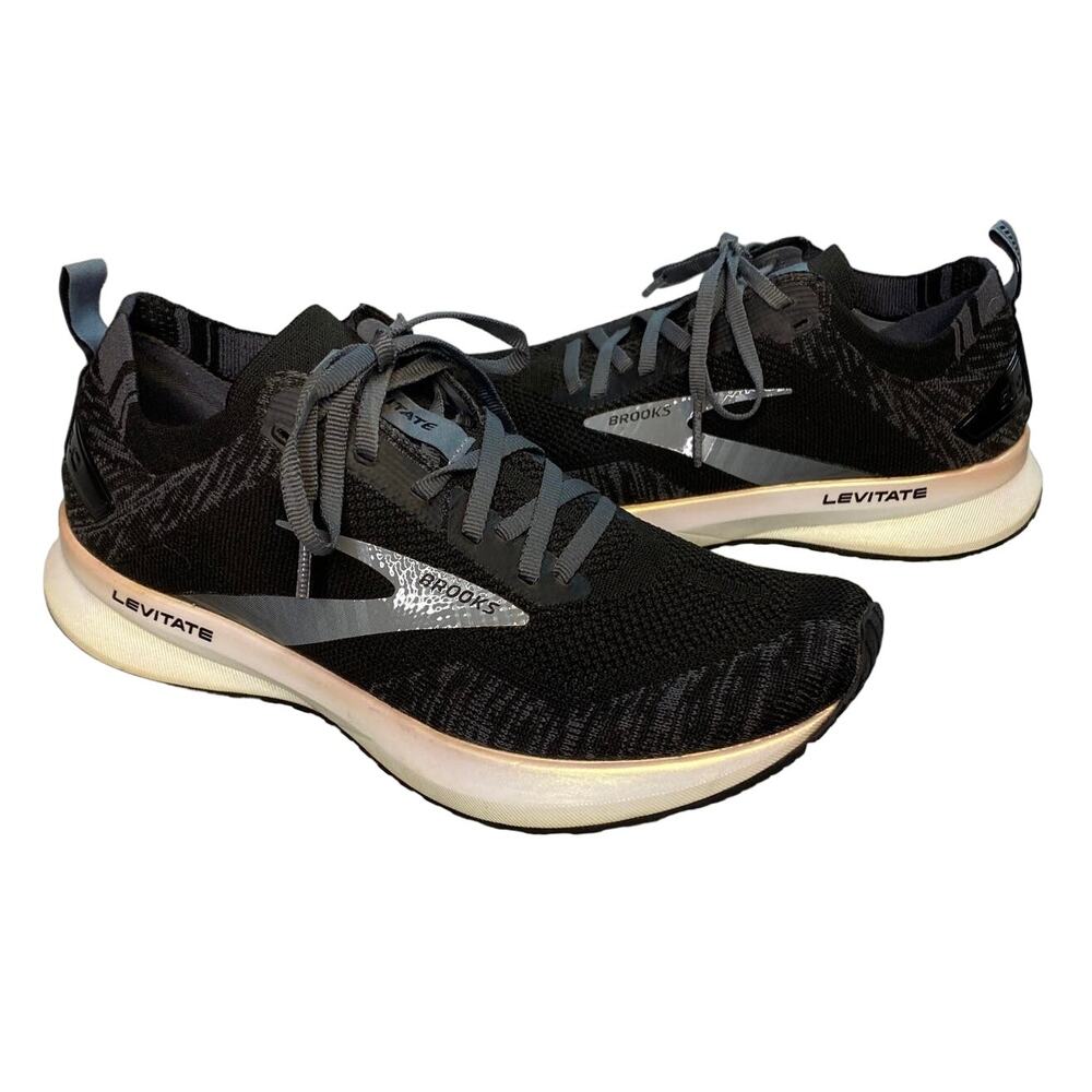 Brooks Women Levitate 4 Running Shoes Sneakers Sz 8 Black/Gray 1203351B012